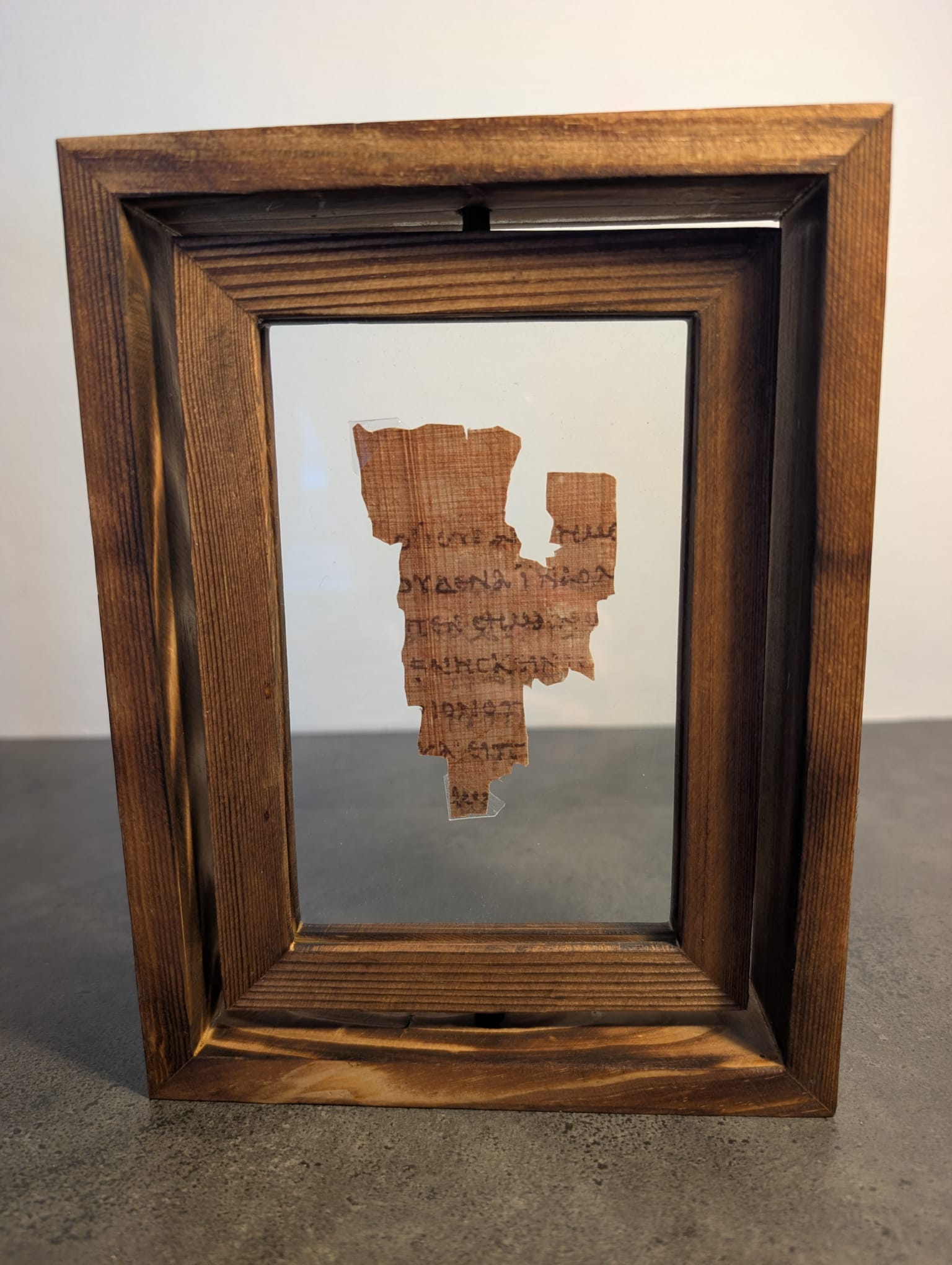 P52 Fragment Replica: Oldest Gospel of John (Premium Frame)